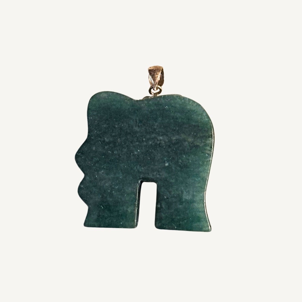 Tested 14k Emerald And Ruby Elephant Pendant - image 6